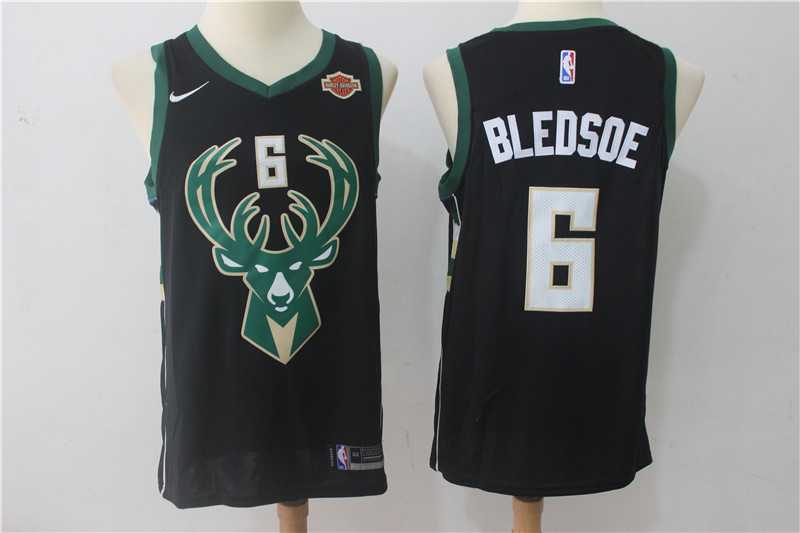 Nike Milwaukee Bucks #6 Eric Bledsoe Black Swingman Jersey